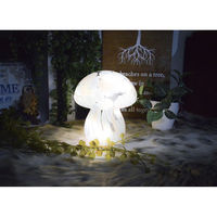 ケーアイジャパン テーブルライト ガラス製 きのこ型 マッシュルームライト ピンクブルー 495438 1個（直送品）