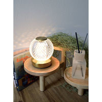 ケーアイジャパン テーブルライト ガラス製 無段階調光 充電式 クラルテ ボール LEDランタン 495439 1個（直送品）