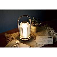 ケーアイジャパン テーブルライト ガラス製 無段階調光 充電式 クラルテ ドーム LEDランタン 495441 1個（直送品）