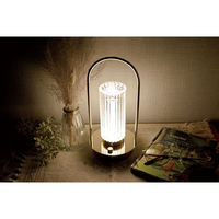 ケーアイジャパン テーブルライト ガラス製 無段階調光 充電式 クラルテ ライン LEDランタン 495440 1個（直送品）