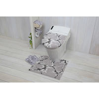 ヨコズナクリエーション トイレ蓋カバー 兼用 マーブル柄 グレー 495784 1個（直送品）