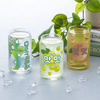 サンアート グラス 360ml 缶型グラス 韓国風 マスカット 496495 1個（直送品）