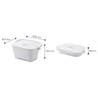 伊勢藤 バケツ 折りたためる つけ置き洗いバケツ 16L 洗濯板 蓋つき 角型 ホワイト 497028 1個（直送品）