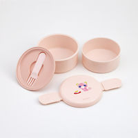 スケーター 弁当箱 500ml 丸型ランチボックス2段 お茶犬サクラ 497500 1個（直送品）