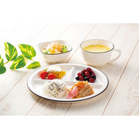 ミタニ ランチプレート サーフランチプレート ナチュール ホワイト 撥水加工 497609 1個（直送品）