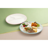ミタニ ランチプレート bitie レンジ小判仕切プレート 抗菌加工 ピンク 497627 1個（直送品）
