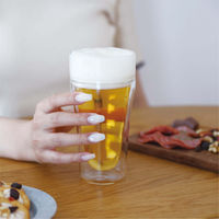 シービージャパン ビアグラス 耐熱 ダブルグラス 泡を楽しむ 498649 1個（直送品）