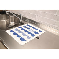 サンベルム 水切りマット 食器乾燥マット 33×40cm 速乾 ブルー 499067 1個（直送品）