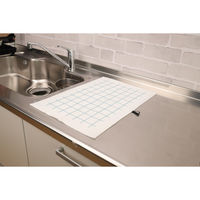 サンベルム 水切りマット 食器乾燥マット 33×50cm 速乾 ライトブルー 499070 1個（直送品）