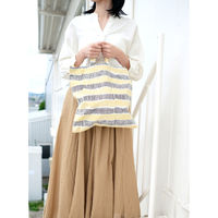 キシマ エコバッグ 2WAY 折り畳み 肩掛け 手持ち ボーダー 499102 1個（直送品）