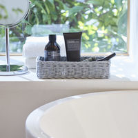 サンリツ キッチントレー KLEANE PLUS 洗える 抗菌素材の小物入れ バスケット L グレー 499110 1個（直送品）