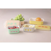 ナカジマ 保存容器 コレフル スクエアストッカー 角型 330ml レモン 530470 1個（直送品）