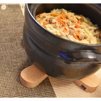 籐芸 鍋敷き ポットスタンド オーバル ビーチ 531318 1個（直送品）