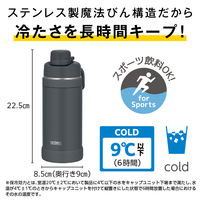 真空断熱スポーツボトル 750ml ブラック FJU-751 MTBK 1個 食洗機対応 ハンドル付き 水筒 保冷専用 サーモス