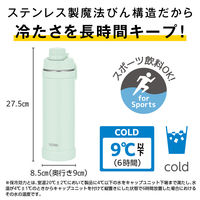 真空断熱スポーツボトル 1L ミント FJU-1001 PAMT 1個 食洗機対応 ハンドル付き 水筒 保冷専用 サーモス