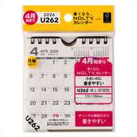 日本能率協会マネジメントセンター 【2026年4月版】 NOLTYカレンダー卓上 B7変型 月曜始まり U262 1冊（直送品）