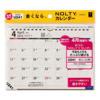 日本能率協会マネジメントセンター 【2026年4月版】 NOLTYカレンダー卓上 A5横 日曜始まり U241 1冊（直送品）