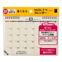 日本能率協会マネジメントセンター 【2026年4月版】 NOLTYカレンダー卓上 B6横 日曜始まり U214 1冊（直送品）