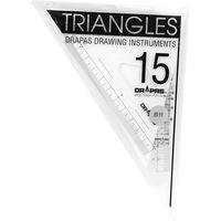 ドラパス 三角定規 目盛付 15cm 13-121 1セット(6組)（直送品）