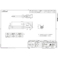 日本航空電子工業 プレスコンタクト ピン バラ状 D*C-20-22P-PKG100 1パック(100個入)（直送品）