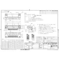 日本航空電子工業 基板側コネクタ ライトアングル ソケット DBLC-J25SAF-13L6FE 1個（直送品）