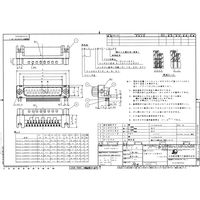 日本航空電子工業 基板側コネクタ ライトアングル ピン DCLC-J37PAF-13L9E 1個（直送品）