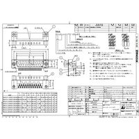 日本航空電子工業 基板側コネクタ ライトアングル ピン DELC-J9PAF-23L6E 1個（直送品）
