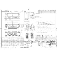 日本航空電子工業 基板側コネクタ ライトアングル ソケット DELC-J9SAF-10L6E 1個（直送品）
