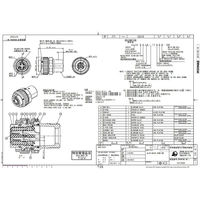 日本航空電子工業 ワンタッチ嵌合丸型防水コネクタ ストレートプラグ ソケット JL10-6A18-10SE-EB 1個（直送品）