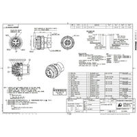 日本航空電子工業 ワンタッチ嵌合丸型防水コネクタ ストレートプラグ ソケット JL10-6A20-4SE-EB 1個（直送品）