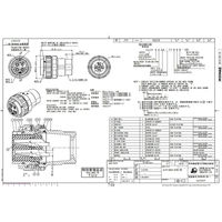 日本航空電子工業 ワンタッチ嵌合丸型防水コネクタ ストレートプラグ ソケット JL10-6A22-22SE-EB 1個（直送品）