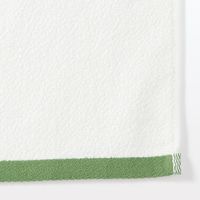 無印良品 縁カラー付 コンパクトフェイスタオル２枚組 ２５×７０ｃｍ グリーン×イエロー 良品計画