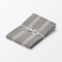 無印良品 綿洗いざらしクッションカバー ４３×４３ｃｍ用 グレーストライプ 良品計画