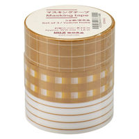 無印良品 マスキングテープ ３本組 黄色系 約幅１５ｍｍ×長さ６ｍ 1セット（1個（3本組）×2） 良品計画