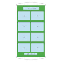 グリーンクロス GCポケット掲示板A3x8 940x1765mm 1144245005 1個（直送品）