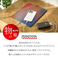 大河商事 バッテリー ブラック モバイルバッテリー 小型軽量モバイルバッテリー monowa040 1個（直送品）
