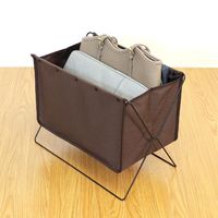 LIV PLUS ベストコ 荷物置き ボックス型 S 折りたたみ 収納 ブラウン フロアーラック ND-3581 1個