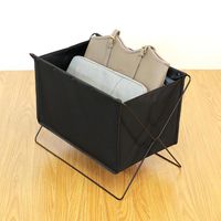 LIV PLUS ベストコ 荷物置き ボックス型 S 折りたたみ 収納 ブラック フロアーラック ND-3583 1個