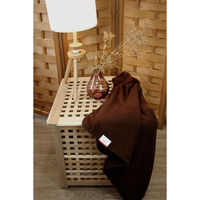 グリーンクロス 難燃性フリースひざ掛け ブラウン N301130Q-BR 1枚（直送品）