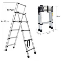 万方商事 伸縮脚立 折りたたみ式 コンパクト ny187 1台（直送品）