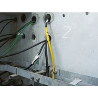 アイマーク IM 軟質ケーブル銘板(別作NEXCO仕様)電力ケーブル(高圧)赤地白文字 ACAB-A 1枚 103-0023（直送品）