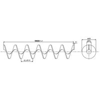 三和コンベア 三和 標準スクリュー羽根B型 Bー140L 1本 537-5656（直送品）