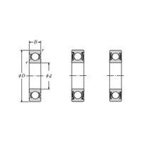 日本精工 NSK ミニアチュア玉軸受 シールドタイプ 内径6mm 606ZZ 1個 709-2943（直送品）