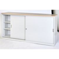 TRUSCO CVAカウンター W1800書庫型ハイカウンター(天板カラー:ナチュラル(木目調)) CVA-18HS-NA 1台（直送品）