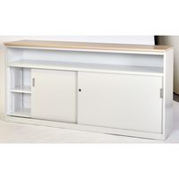 TRUSCO CVAカウンター W1800中棚付ハイカウンター(天板カラー:ナチュラル(木目調)) CVA-18HST-NA 1台（直送品）