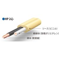 伸興電線 火災報知器用耐熱電線 HP 0.9mmX3C HP0.9X3CX200M 1巻(200m) 607-9829（直送品）