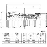 東尾メック ピカッポE ソケット 20X16 PESOC201 1箱(10個) 628-1635（直送品）