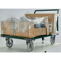 トラスコ中山 TRUSCO 鋼鉄製運搬車 1200X750 ハンドル側自在タイプ アルティメットウレタンキャスター PH-1AUR 1台（直送品）