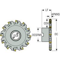 セコ フライス サイドカッタ335.18/25 カッター R335.25-160.1317.40-12L-R8 1個（直送品）