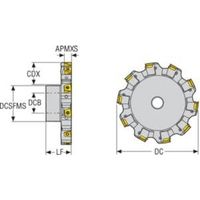 セコ・ツールズ・ジャパン セコ フライス サイドカッタ335.18/25 カッター R335.25-160.1721.40-10R 1個（直送品）